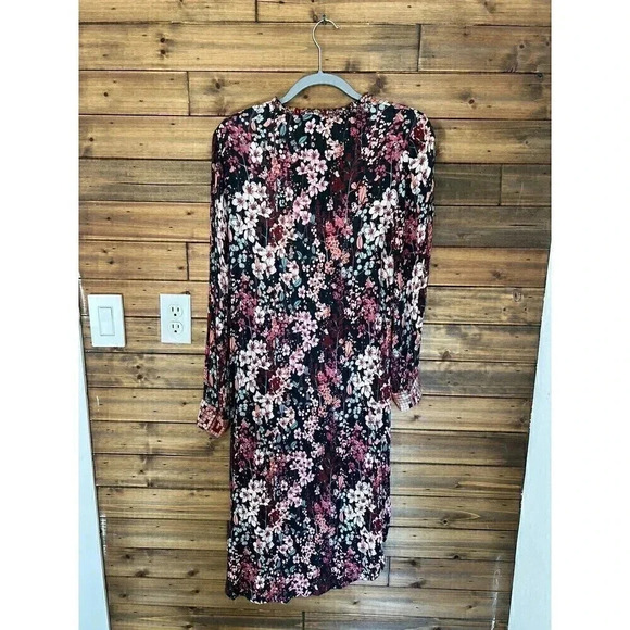 Anthropologie Bl^nk London Floral dress Size Small Floral Print Slits In Front - Picture 4 of 9
